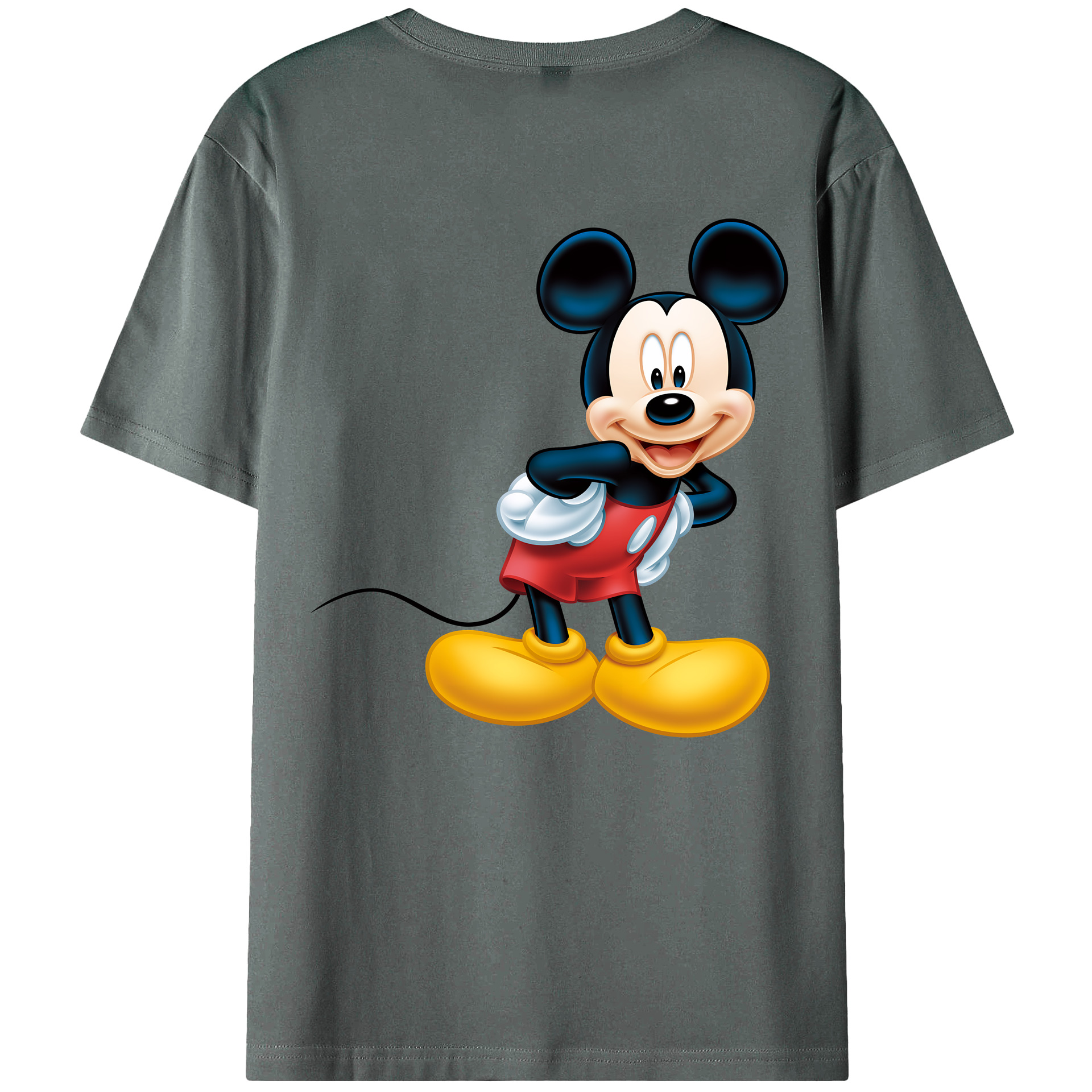（画像用） ミッキーマウス Mickey Mouse 綿100％半袖Tシャツ（背面プリント）